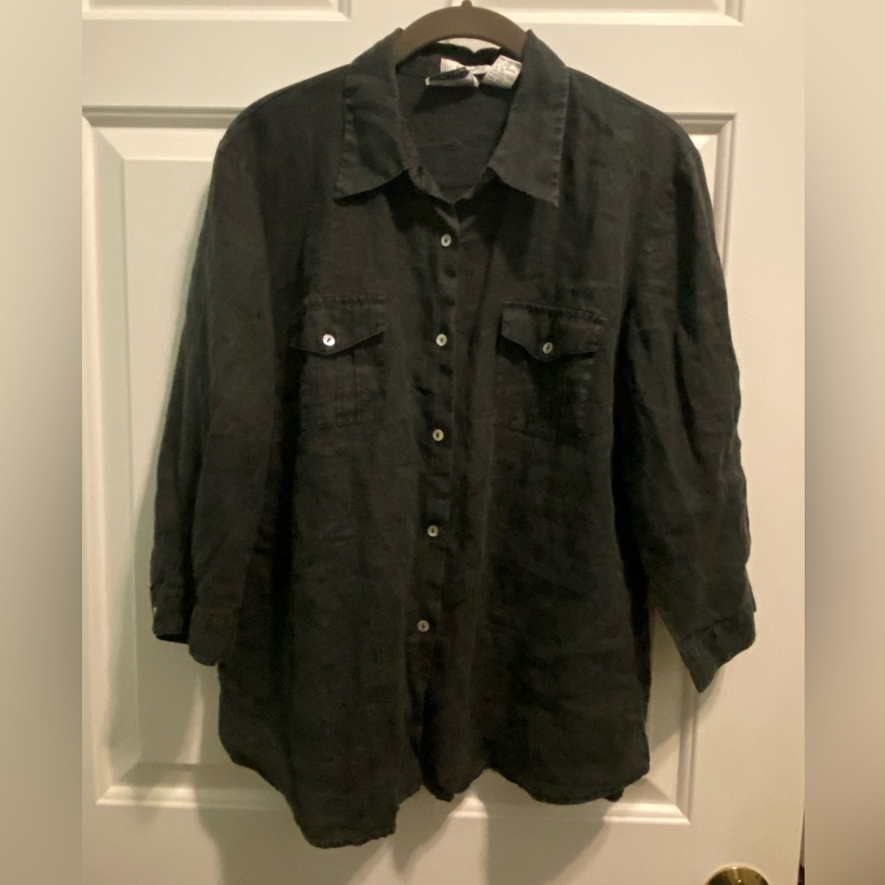 Women’s Black Button-Up Shirt